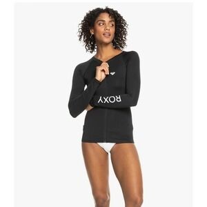 NWT ROXY New Essentials Zip-up Rashguard Long-Sleeve - Womens Size XS